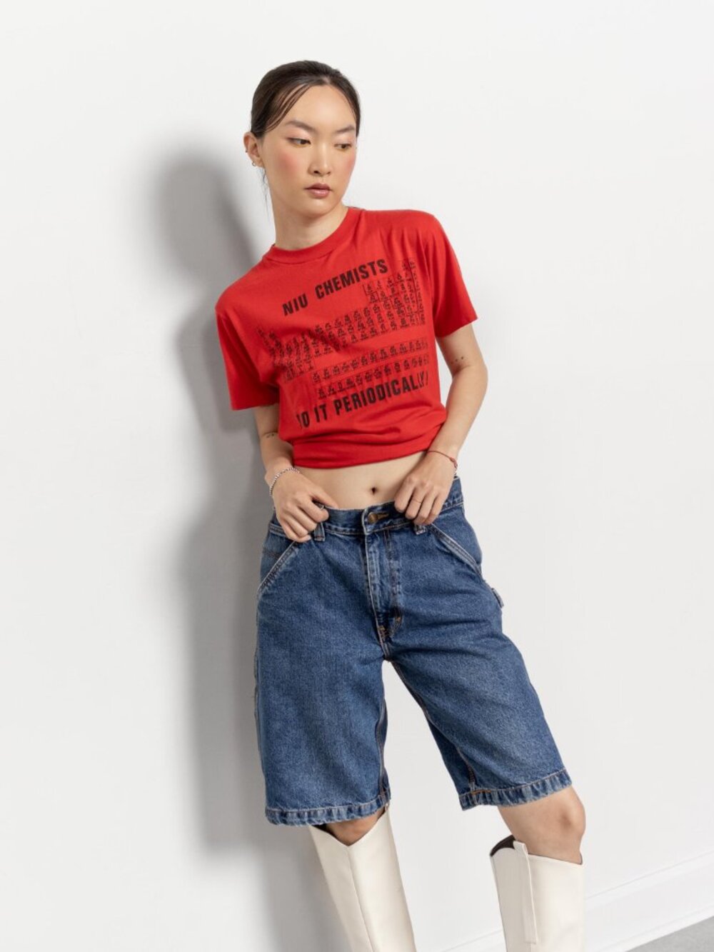 Vintage High Waist Denim Jorts: Baggy Bermuda Shorts - Size 5/6